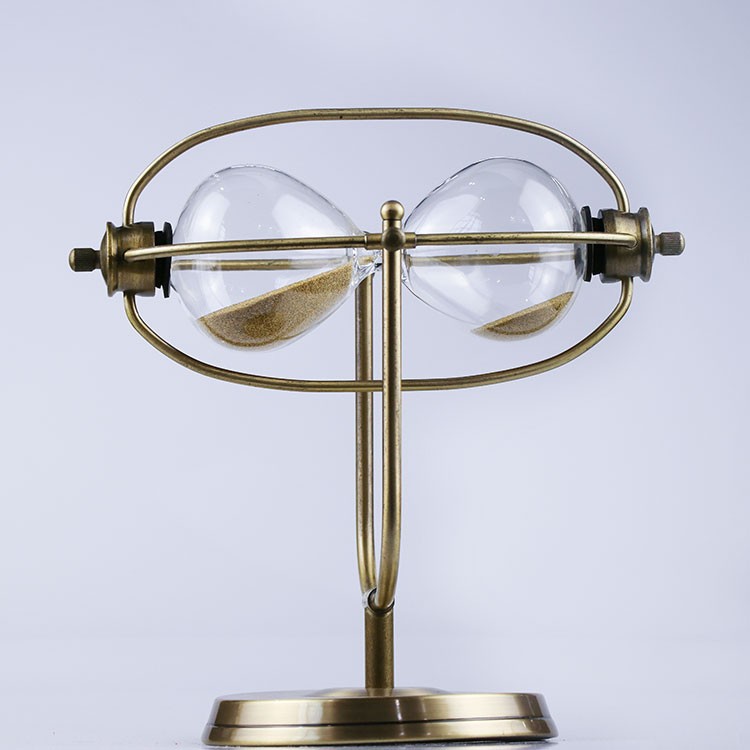 Bronze rotating hourglass